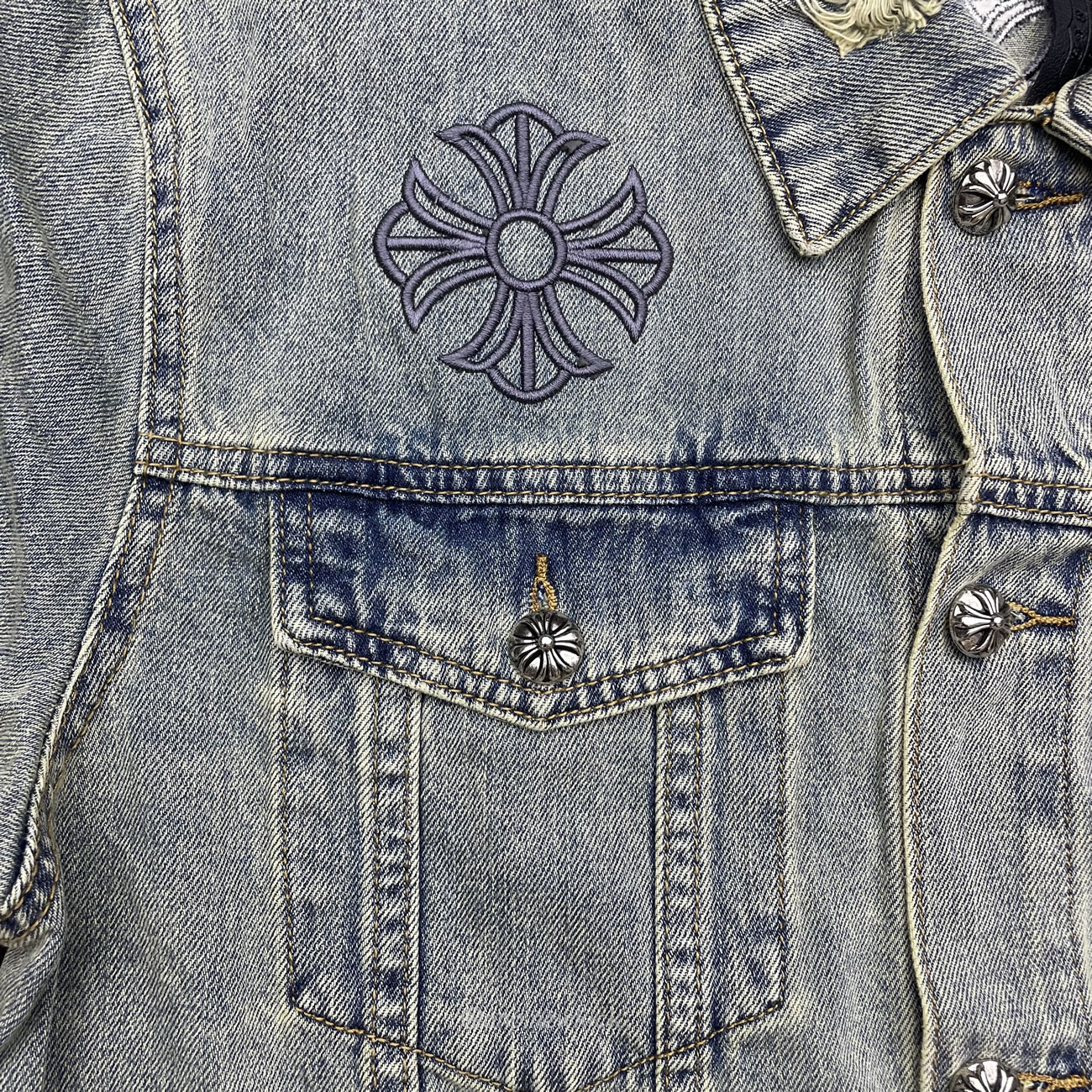 Chrome Hearts Patch Cross Denim (2) - newkick.app